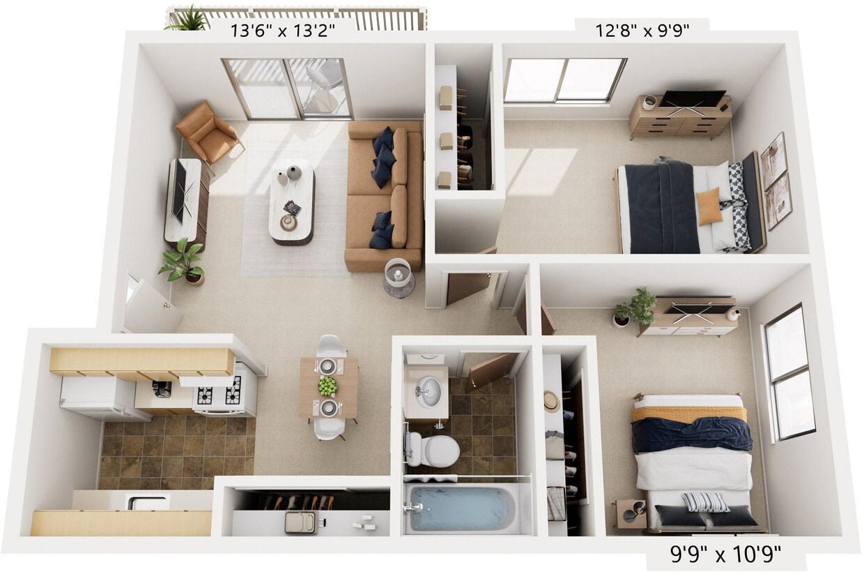 Floor Plan - Two Bedroom