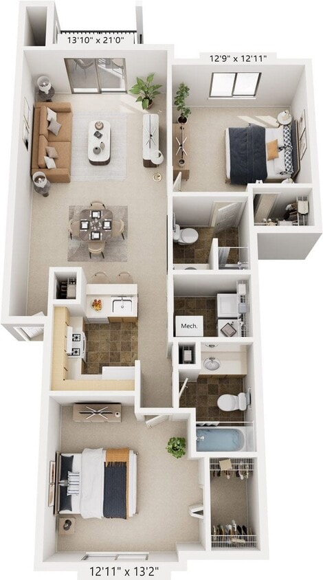 Floor Plan - Two Bedroom