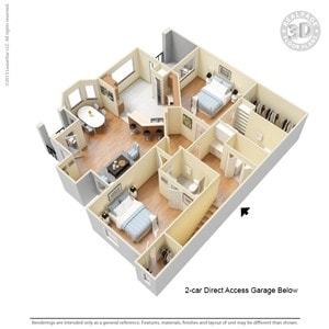 2 Bed 2 Bath 2-car Garage 1318sf - 2 Bed 2 Bath 2-Car Garage 1318 SqFt (1231 Net)