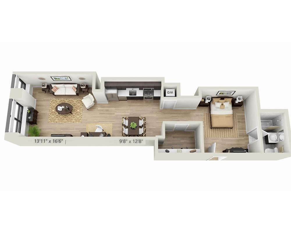 Floor Plan - Studio E1YX