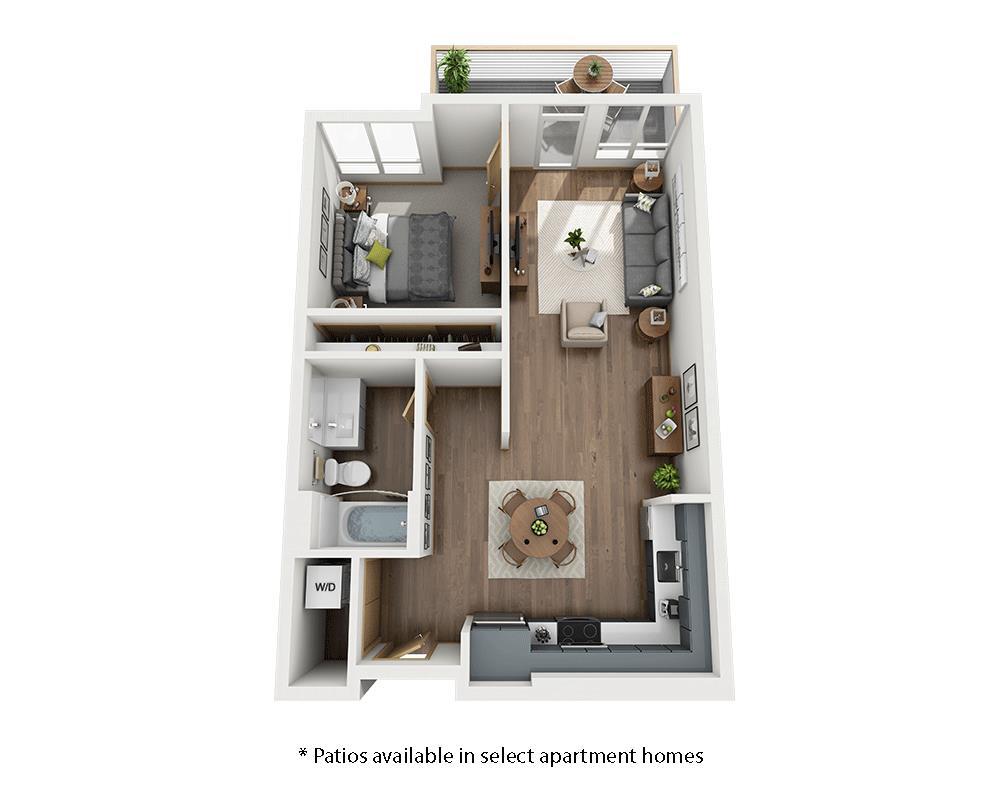 Floor Plan - One Bedroom A1F-CL1