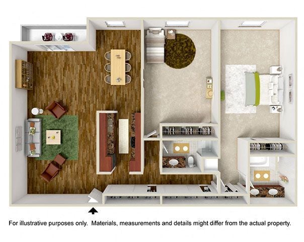 Floor Plan - 2 Bedroom 2 Bath