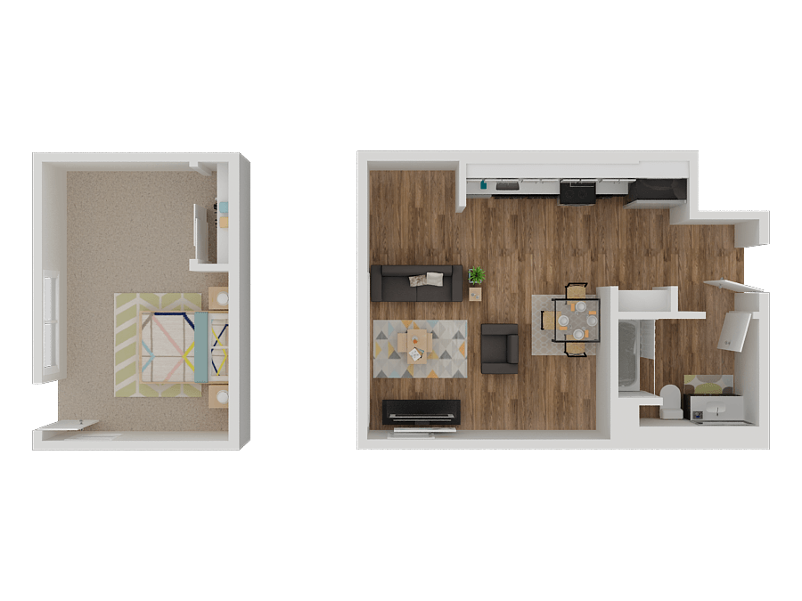 Floor Plan - One Bedroom - Townhome