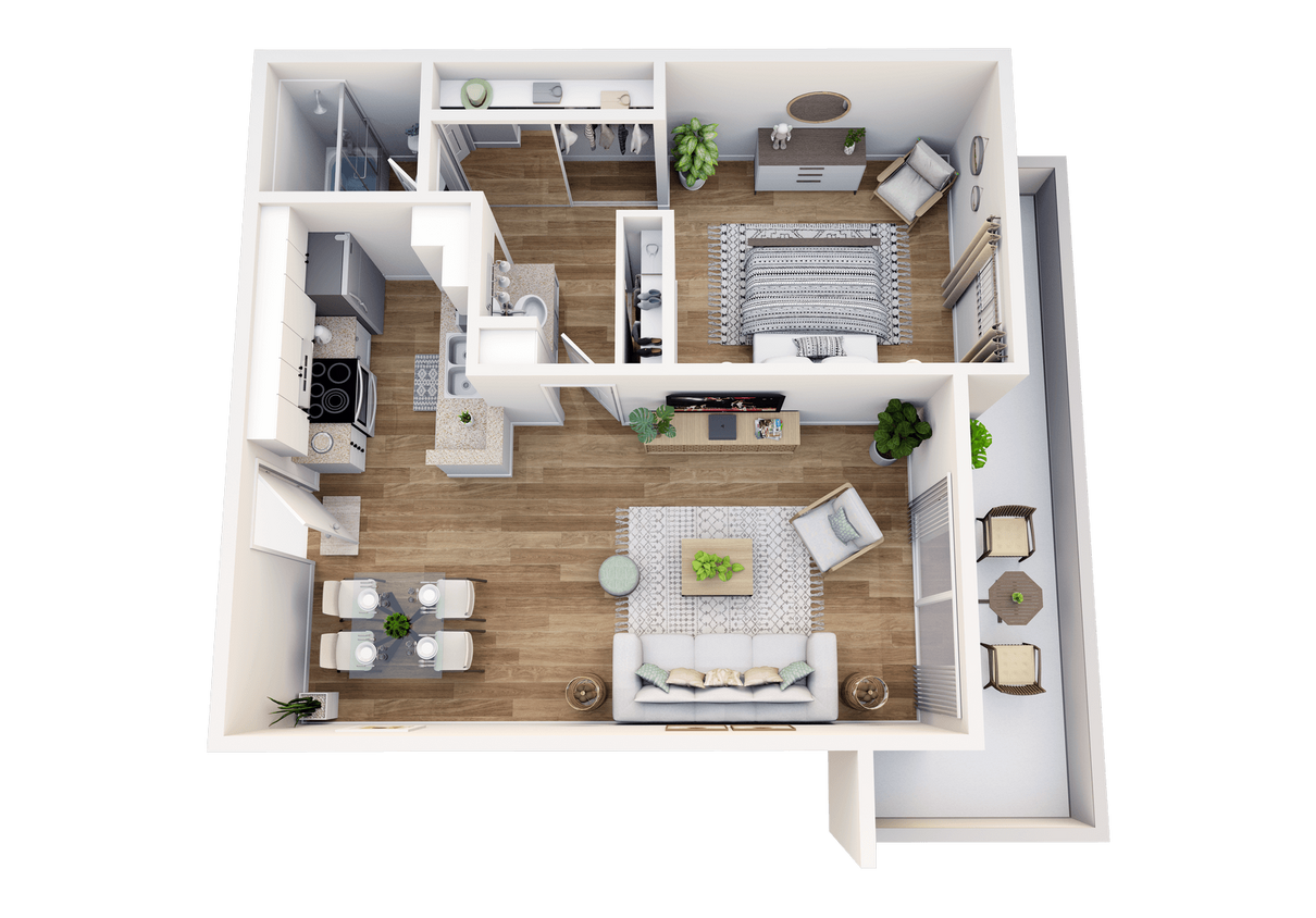 Floor Plan - 1 Bedroom