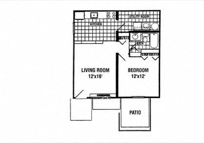 Floor Plan - 1 BED | 1 BATH
