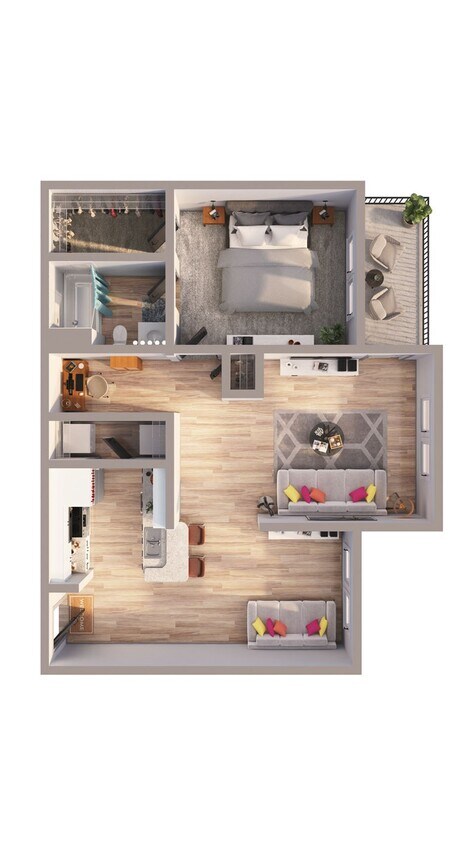 C195540_ArborPlace_3DFP_1B1B_A2_TheSydney_844sqft - A2