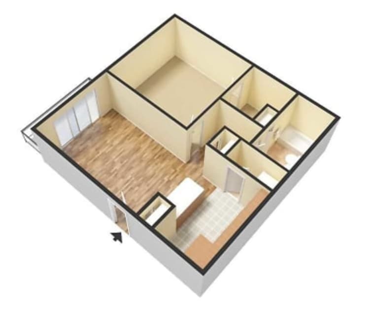 Floor Plan - The Anza 1x1