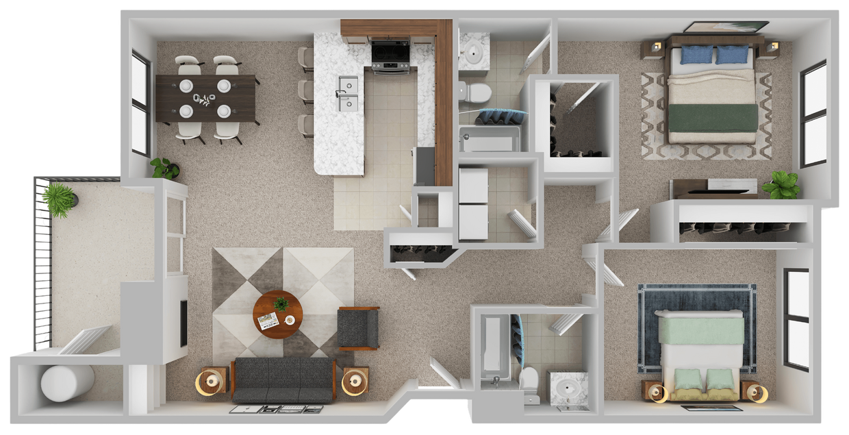 Floor Plan - Solstice - 2x2
