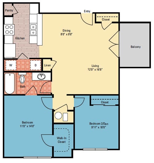 The Cobblestone - A1 - One Bedroom, One Bathroom