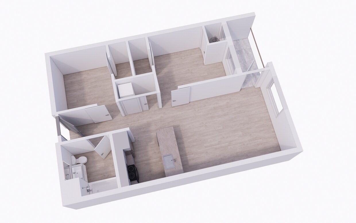 Floor Plan - 2 Bed 2 Bath City View