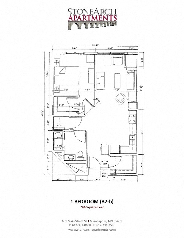 Floor Plan - 1 Bedroom (G - Mkt)