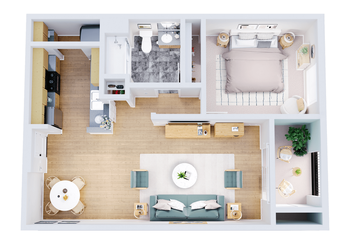 Floor Plan - One Bedroom A1