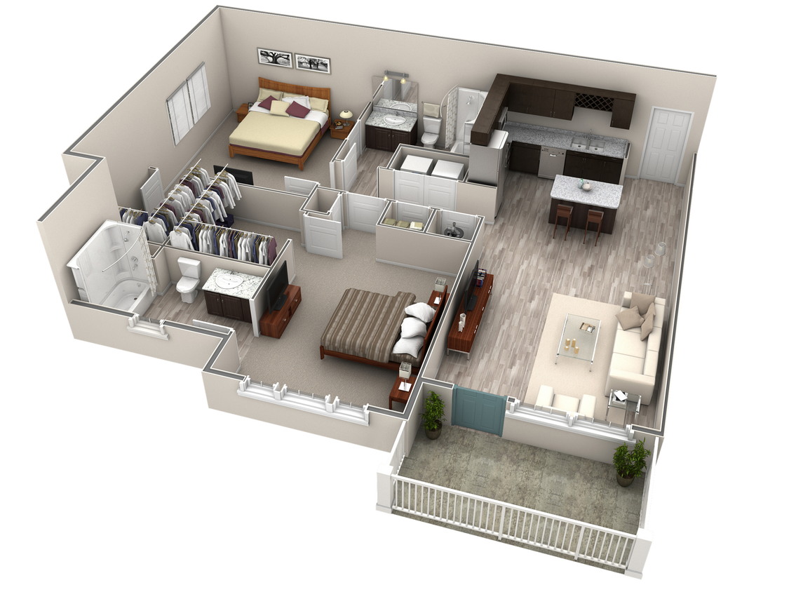 Floor Plan - 2 Bedroom Premier Overlook