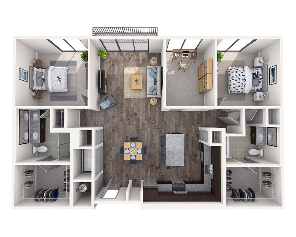 Floor Plan - Two Bedroom B2L