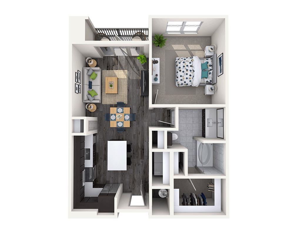 Floor Plan - One Bedroom A1G