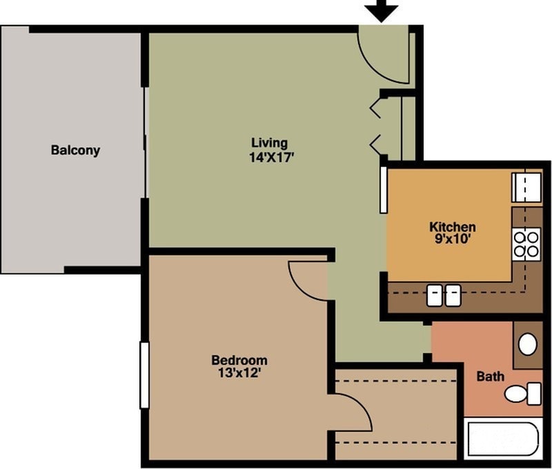 1x1 Renovated - 1 Bedroom, 1 Bath - Renovated