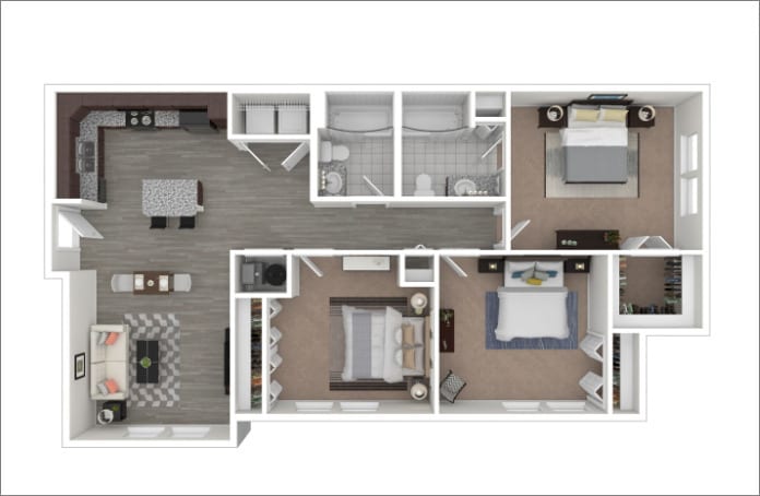 3 BDRM Floorplan - Three Bedroom