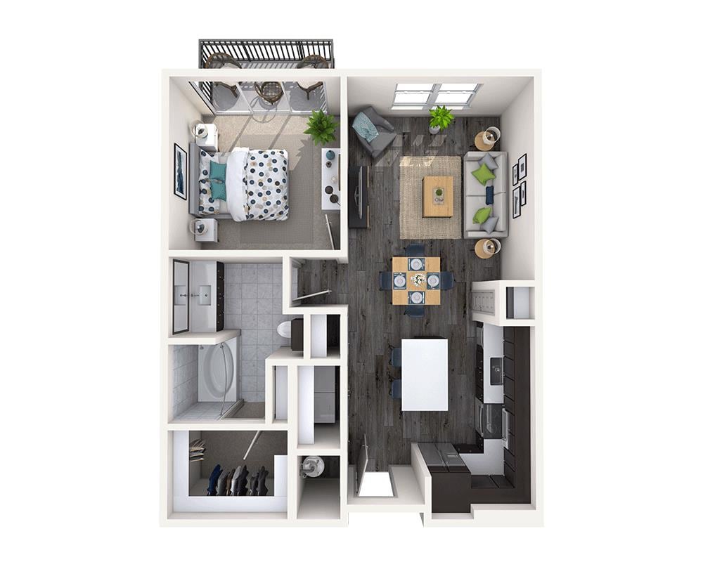 Floor Plan - One Bedroom A1H