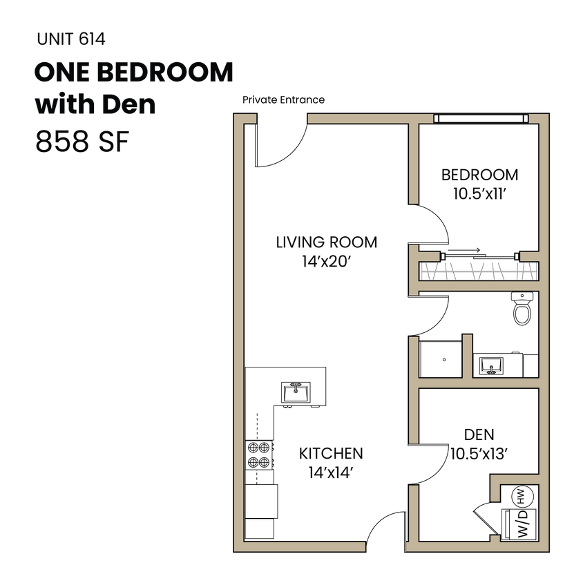 614_1BR_Den_PE_1F_858SF_Dim - Sycamore
