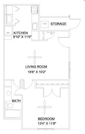 1BR/1BA - The Brightleaf 655