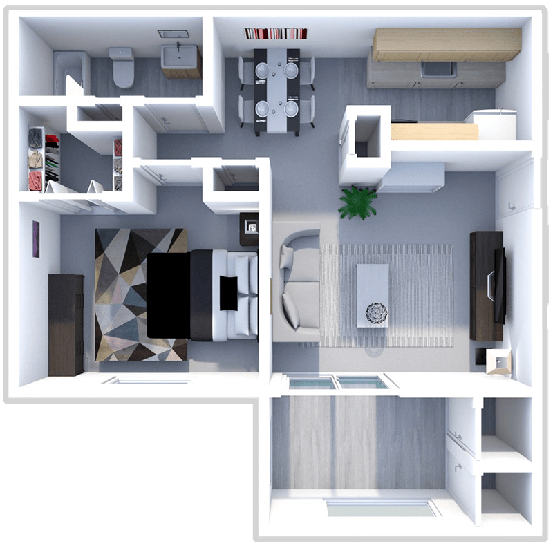 Floor Plan - 1 bed Levis - Lower