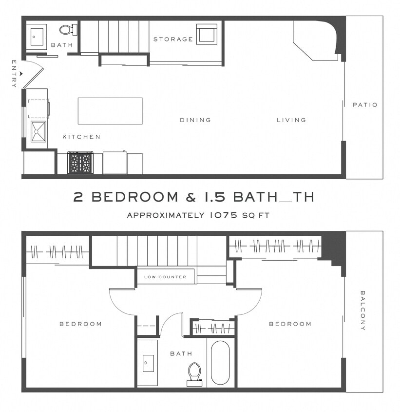 Floor Plan - Two Bedrooms