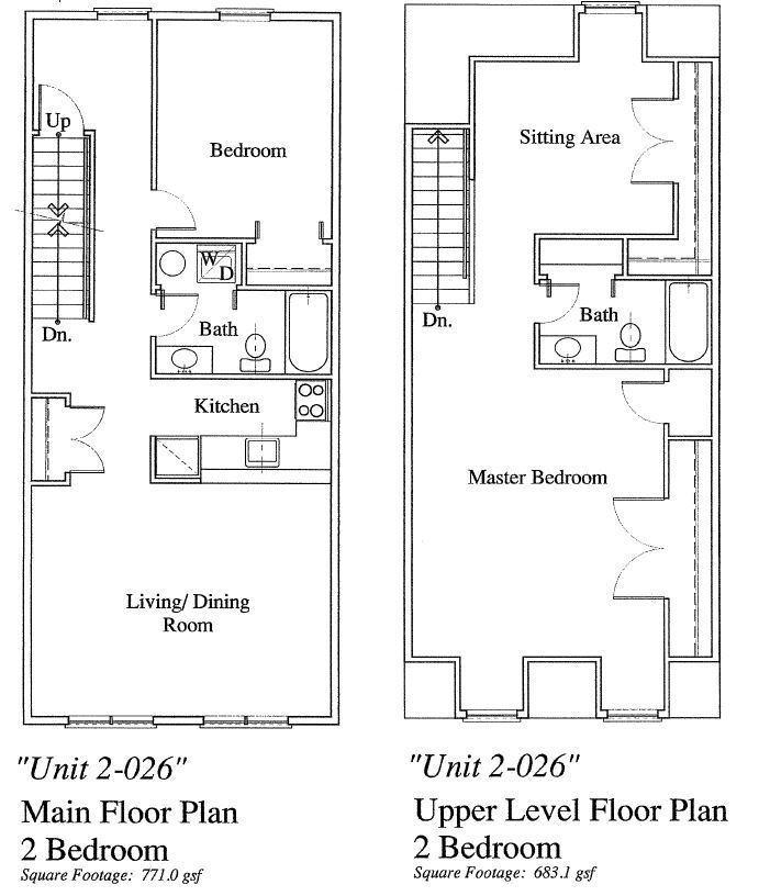 Floor Plan - 2 Bedroom Townhouse