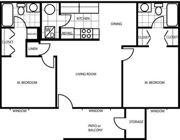 Floor Plan - Two Bedroom