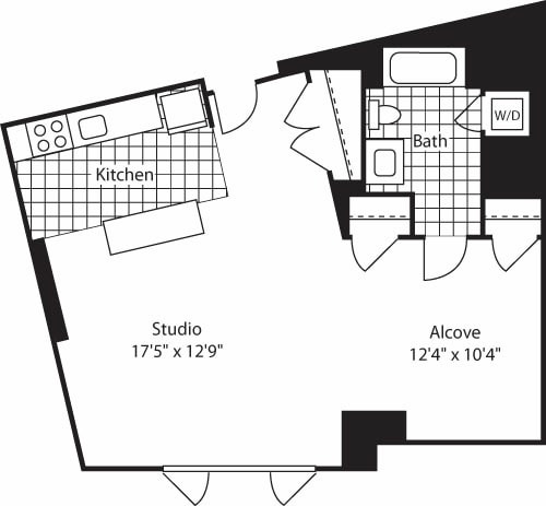 Floor Plan - Studio (North) - 645