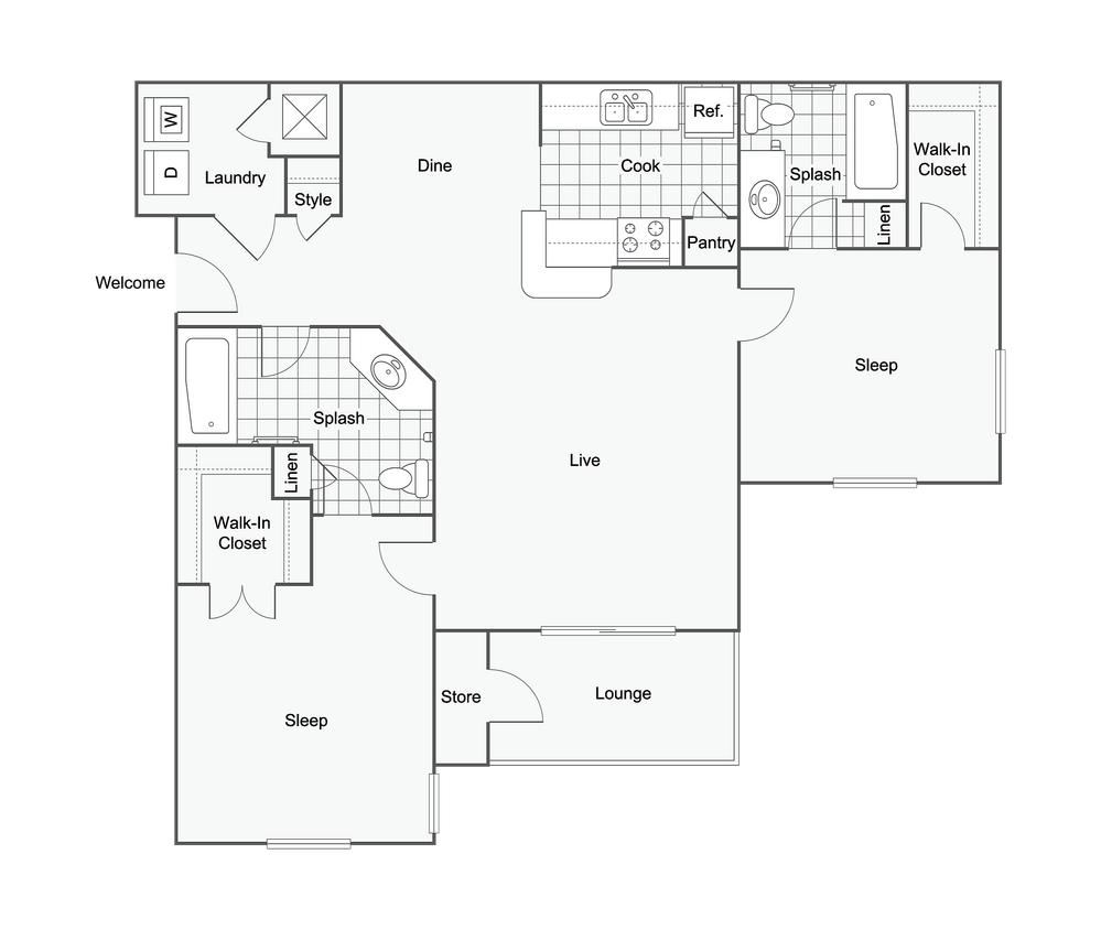 Burlington Lura | 2-Bedroom Floorplan - Burlington Lura