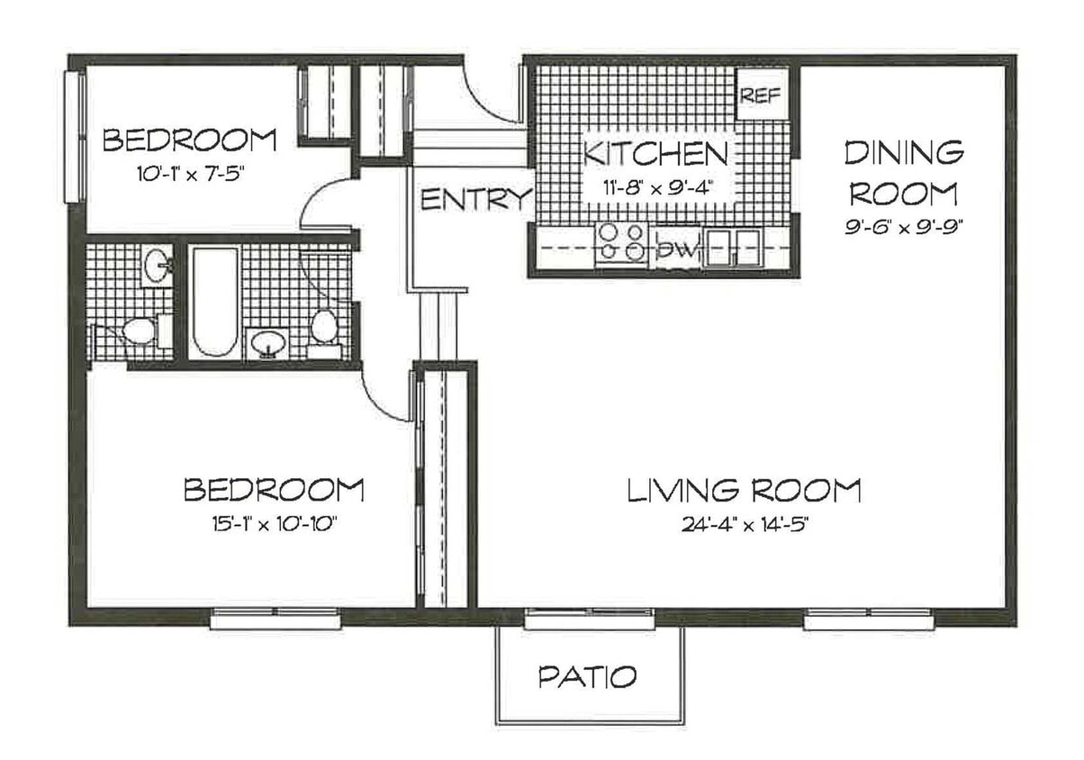 2 Bedroom, 1.5 Bath - TEN05