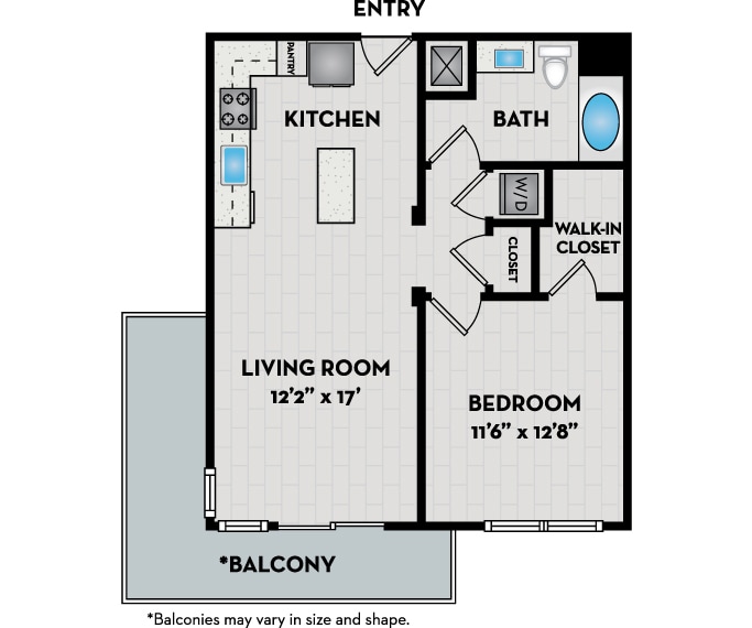 Floor Plan - 11F1 / Burgundy