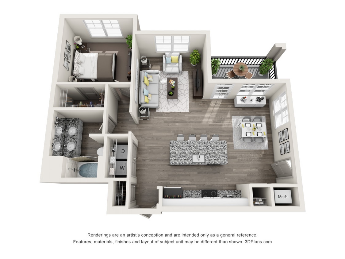Haven on Tucker_A8.jpg - A8 - One Bedroom, One Bathroom