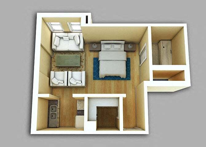 Floor Plan - Studio #214-714