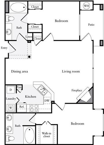 Floor Plan - 2 Bedrooms C