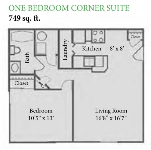 1 BR CS - 1 Bedroom Corner
