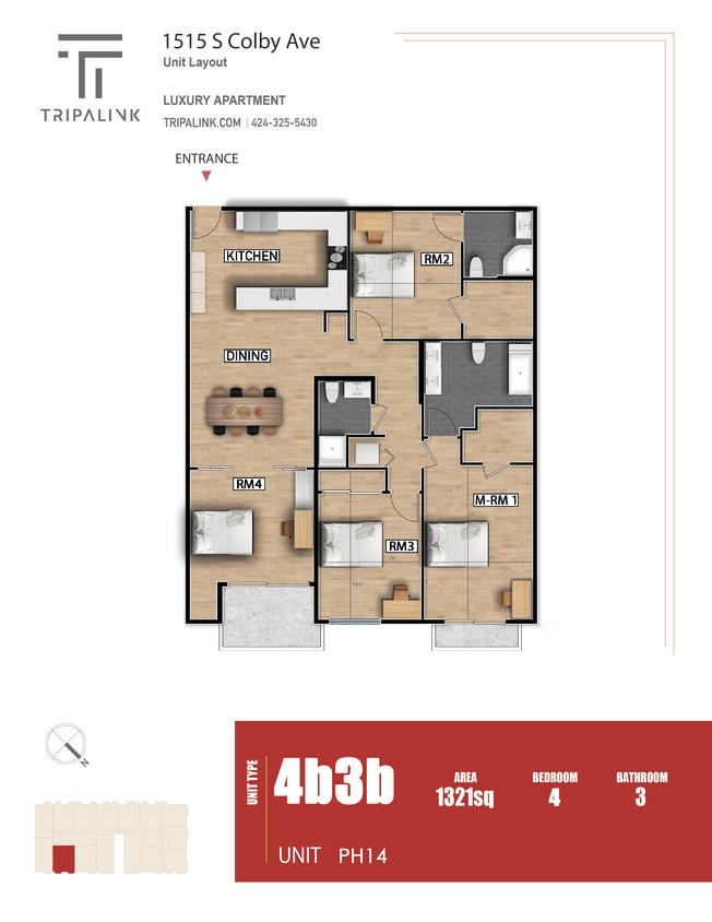 Floor Plan - Unit PH14