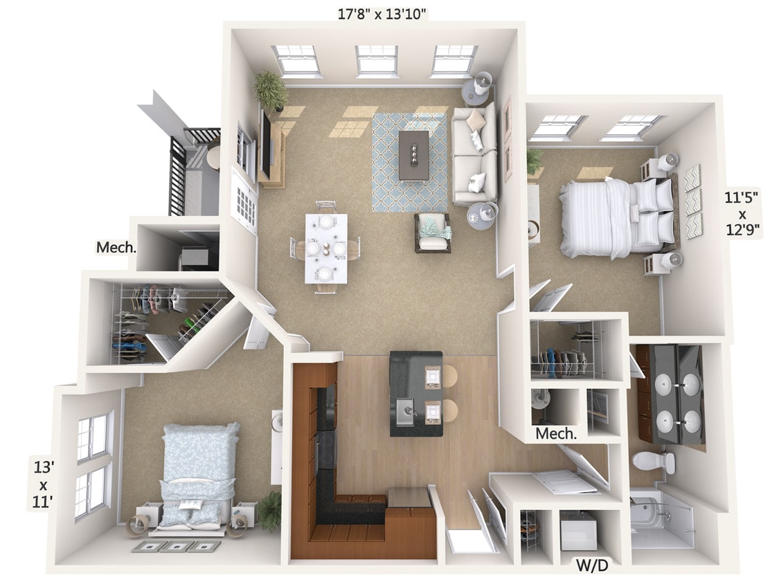 Floor Plan - B1-1-1068sq