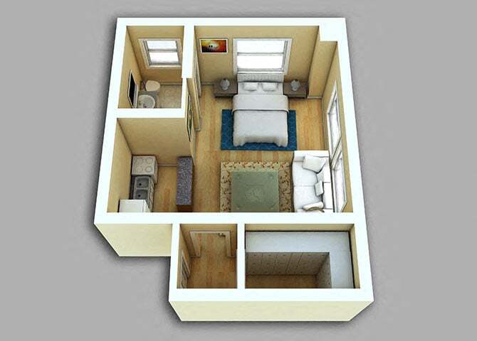 Floor Plan - Studio #210-710