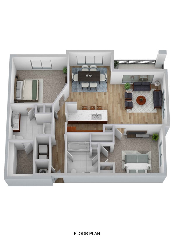 Fountainbleu 1 | 2 Bedroom | 2 Bath | 1153 SF - Fountainbleu 1