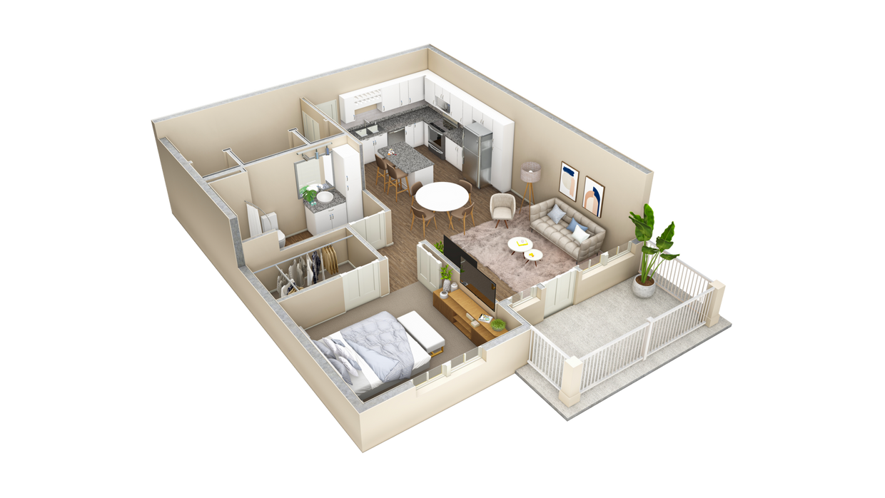 Floor Plan - 1 BR Haven Overlook