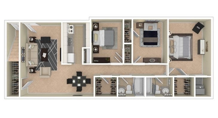 VairoVillage 3BD 2Bath 1100sqft - 3 Bedroom