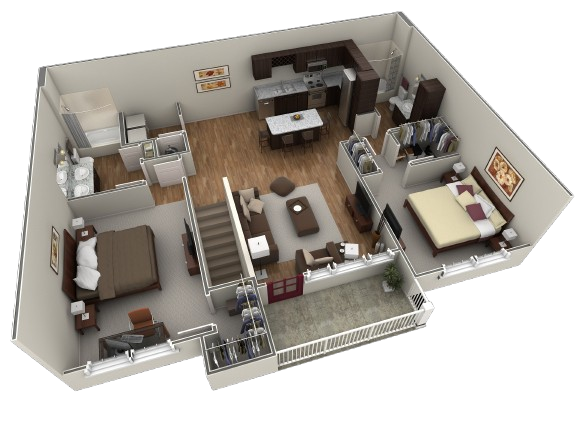Floor Plan - 2 BR Grand Overlook