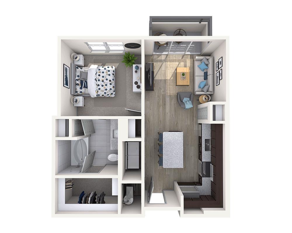 Floor Plan - One Bedroom A1A
