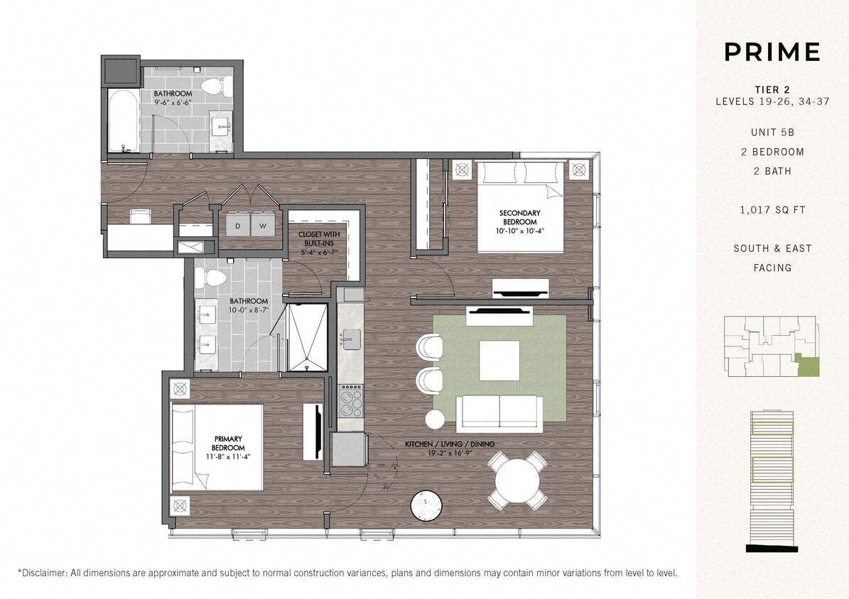 Floor Plan - Prime Two BR Stack 05