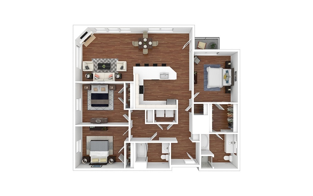 Floor Plan - Turquoise - Renovated