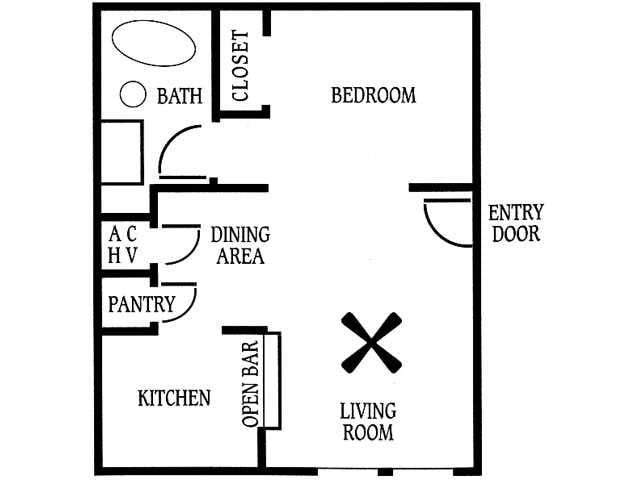 Studio - 0/1 423 SQ FT
