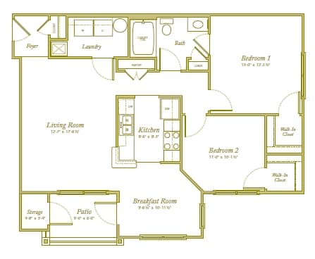 The Lucca - Lucca 2BR 1BA