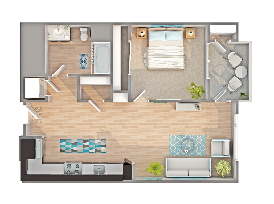 A1 | 1-Bedroom Floorplan - A1