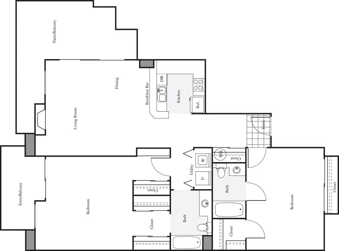 Floor Plan - 2x2 - K